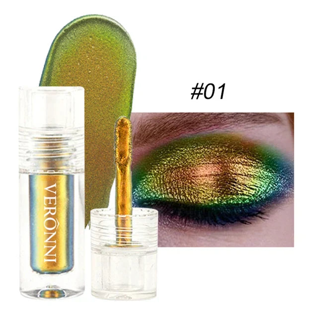 Natural, Highly Pigmented Shimmer Liquid Eyeshadow – Glossy Finish