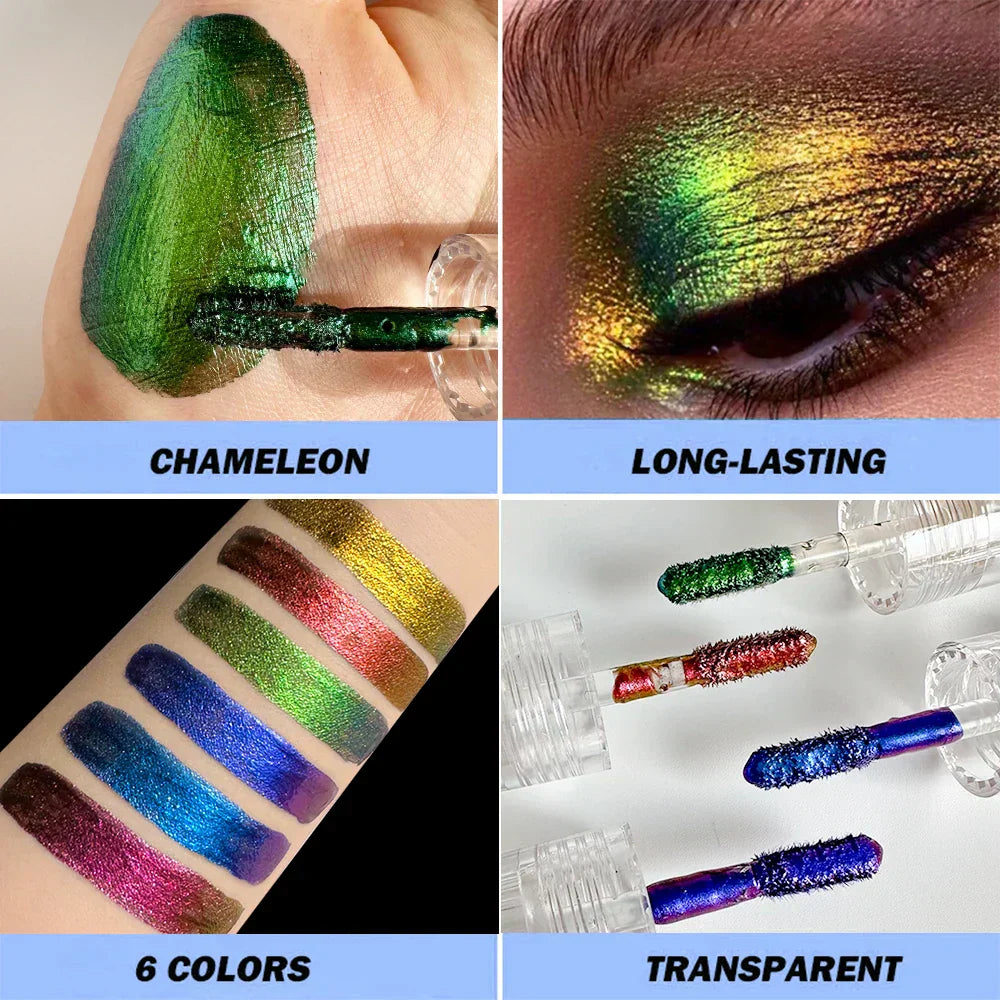 Shimmer Liquid Eyeshadow – Multiple Color Swatches